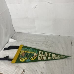 Vintage 1960s The Cliff Dwellings Museum Manitou Springs,Co.Pennant 11”